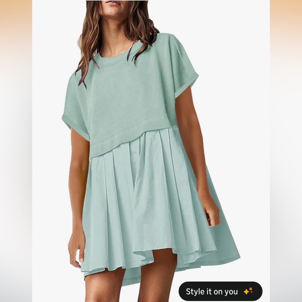 Crew Neck Short Sleeve Dress